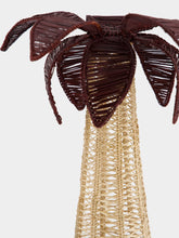 Coro Cora Burgundy Palm Tree Iraca Large Candle Holder