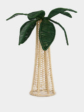 Dark Green Palm Tree Iraca Large Candle Holder