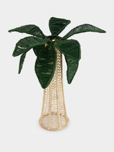 Dark Green Palm Tree Iraca Large Candle Holder