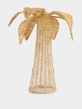 Coro Cora Dark Beige Palm Tree Iraca Medium Candle Holder