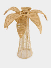 Coro Cora Dark Beige Palm Tree Iraca Medium Candle Holder