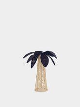 Coro Cora Navy Palm Tree Iraca Large Candle Holder