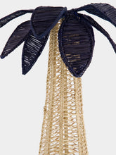 Coro Cora Navy Palm Tree Iraca Large Candle Holder