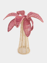 Coro Cora Pink Palm Tree Iraca Large Candle Holder