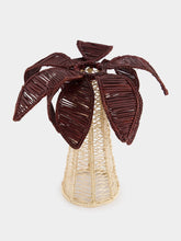 Coro Cora Burgundy Palm Tree Iraca Medium Candle Holder