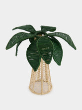 Coro Cora Dark Green Palm Tree Iraca Medium Candle Holder