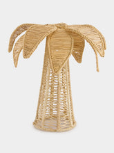 Coro Cora Dark Beige Palm Tree Iraca Medium Candle Holder