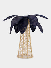 Coro Cora Navy Palm Tree Iraca Medium Candle Holder