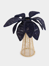 Coro Cora Navy Palm Tree Iraca Medium Candle Holder