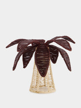 Coro Cora Burgundy Palm Tree Iraca Small Candle Holder