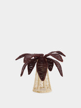 Coro Cora Burgundy Palm Tree Iraca Small Candle Holder
