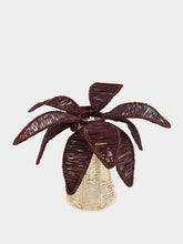 Coro Cora Burgundy Palm Tree Iraca Small Candle Holder