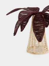 Coro Cora Burgundy Palm Tree Iraca Small Candle Holder