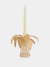 Coro Cora Dark Beige Palm Tree Iraca Small Candle Holder