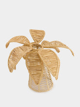 Coro Cora Dark Beige Palm Tree Iraca Small Candle Holder
