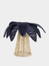 Coro Cora Navy Palm Tree Iraca Small Candle Holder
