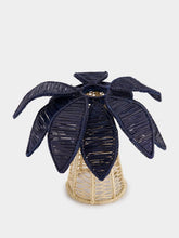 Coro Cora Navy Palm Tree Iraca Small Candle Holder