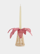 Coro Cora Pink Palm Tree Iraca Small Candle Holder