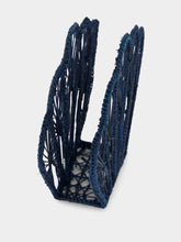 Coro Cora Navy Blue Shell Napkin Holder