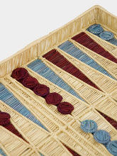 Coro Cora Burgundy and Light Blue Backgammon Board Game