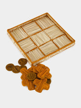 Coro Cora Natural and Light Brown Iraca Palm Tic Tac Toe Board Game
