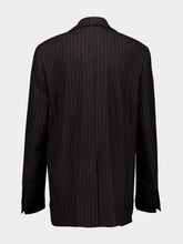Paula Tansy Coffee Bean Striped Blazer with Internal Detail