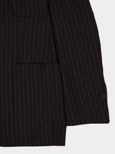 Paula Tansy Coffee Bean Striped Blazer with Internal Detail