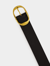 Tom Ford Black Grain Leather Buckle Belt