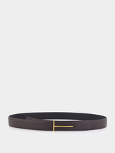 Tom Ford Brown and Black Slim T Leather Belt