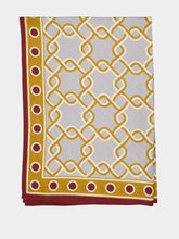 La DoubleJ Tackle Turquoise Medium Linen Tablecloth