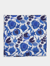 La DoubleJ Wildbird Blu Linen Tablecloth
