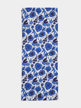 La DoubleJ Wildbird Blu Linen Tablecloth