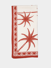 La DoubleJ Date Palms Brick Large Tablecloth