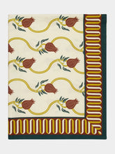 La DoubleJ Ivory Melograno Placée Linen Medium Tablecloth