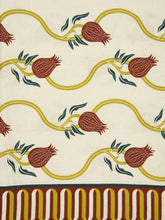 La DoubleJ Ivory Melograno Placée Linen Medium Tablecloth