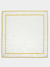 Paula Living Lisboa Linen Napkin with Mustard Border