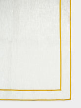 Paula Living Lisboa Linen Napkin with Mustard Border