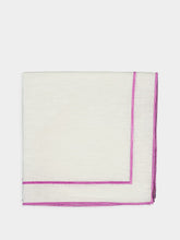 Paula Living Lisboa Linen Napkin with Pink Border