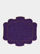 Paula Living x Gallina Matta Violet Linen Placemat