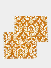 La DoubleJ Orange Herringbone Placemat Set of 2