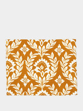 La DoubleJ Orange Herringbone Placemat Set of 2