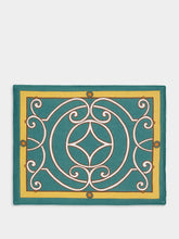 La DoubleJ Set of 2 Cortile Green Linen Placemats