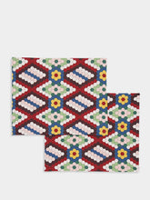 La DoubleJ Set Of 2 Honeycomb Tiles Linen Placemats