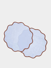 La DoubleJ Set of 2 Blue Rainbow Cloud Placemats