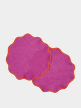 La DoubleJ Set of 2 Pink Cloud Rainbow Placemats