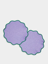 La DoubleJ Set Of 2 Cloud Blue Cotton Placemat