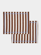 La DoubleJ Set Of 2 Stripped Brown Placemats