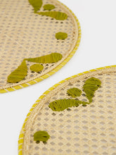 La DoubleJ Capri Green Raffia Placemats Set of 2