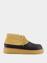 Marni Black and Beige Leather Desert Boot