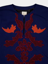 Paula Temis Embroidered Blouse With Feathers